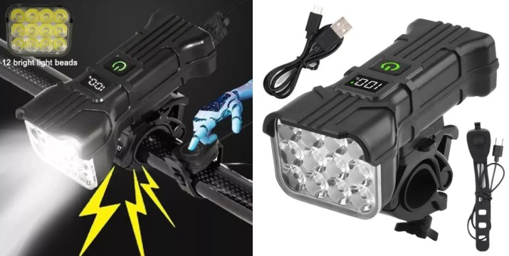 10,50€ για ένα 12 LED Ποδηλάτου Επαναφορτιζόμενο με Κόρνα για Ασφάλεια κατά τη Νυχτερινή Ποδηλασία, με παραλαβή από την Idea Hellas και δυνατότητα πανελλαδικής αποστολής στο χώρo σας.Κωδ:.230.17607